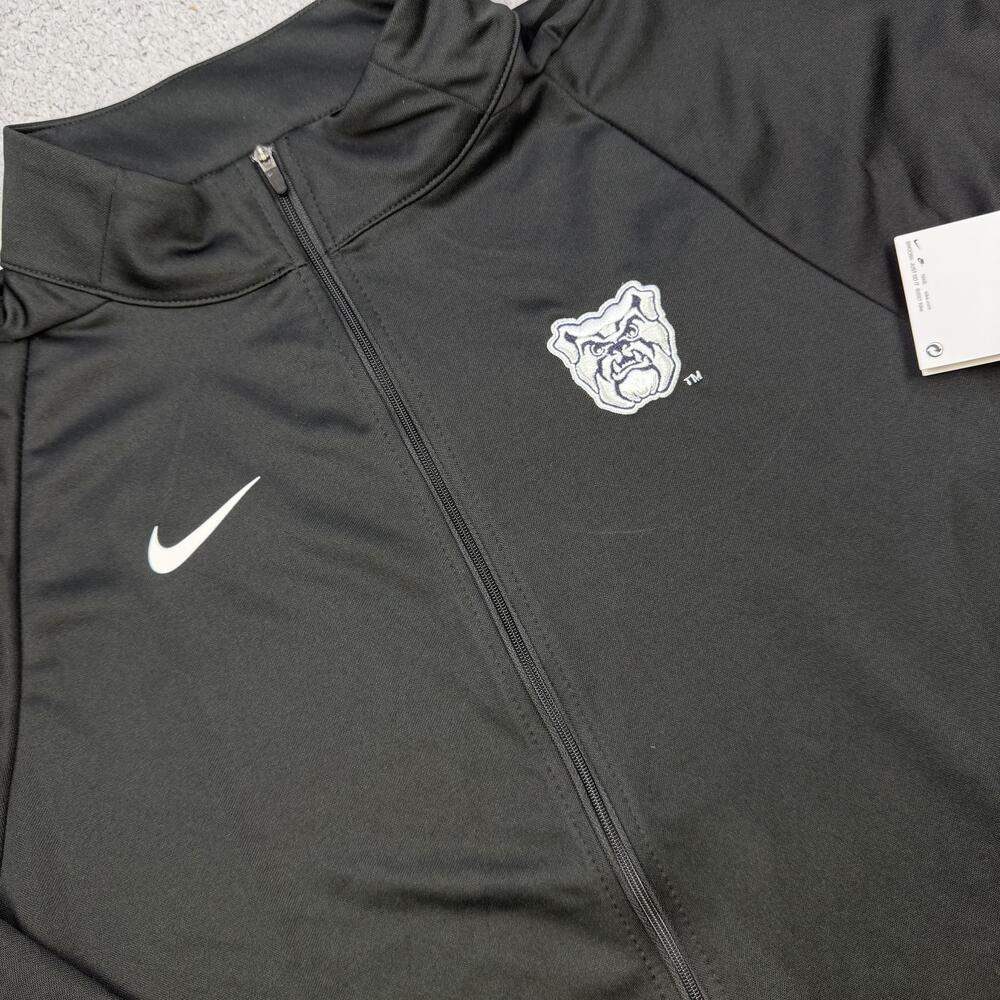 Butler Bulldogs Jacket Womens Large Black NCAA Basketball Nike Dri Fit Full Zip